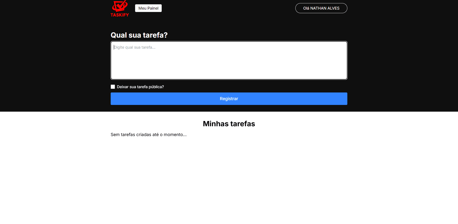 Taskify dashboard preview